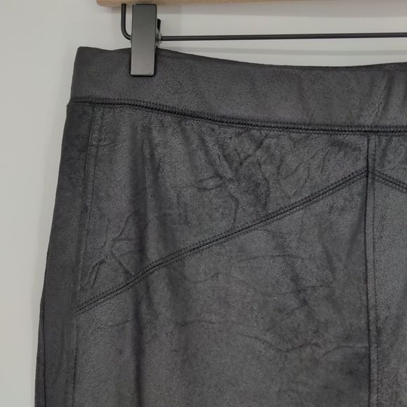 Free People Women's Midnight Vegan Suede Skinny Pants Size Large Pull On Legging - Picture 5 of 15